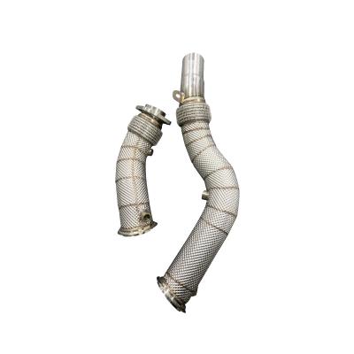 BMW S55 F80 F82 F87 M3 M4 M2C 3.0T SS304 Downpipe With Heat Shield Car Accessories